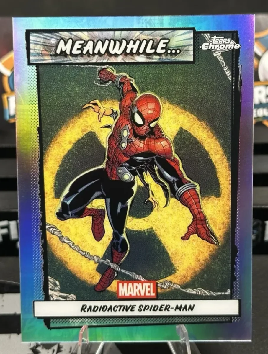 Topps Panini Card Tarjeta Cromo Barajita Radioactive Spider Topps 2026 Chrome Marvel Comics