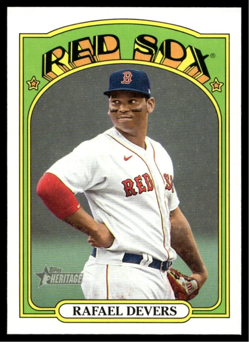 Topps Panini Card Tarjeta Cromo Barajita Rafael Devers Topps 2021 Heritage Red Sox