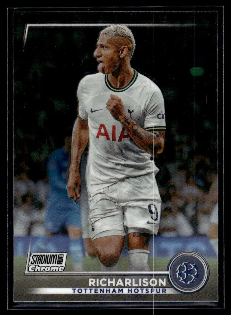 Topps Panini Card Tarjeta Cromo Barajita Richarlison Topps 2022-2023 Chrome Stadium Club Uefa Soccer Futbol