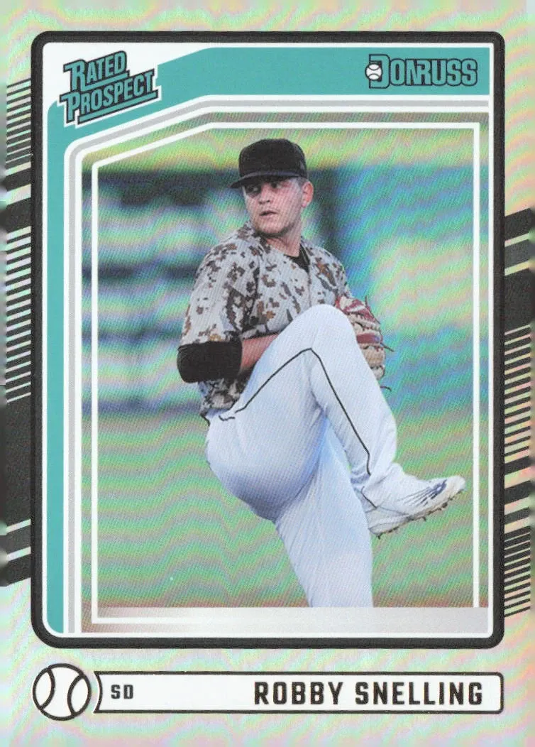 Topps Panini Card Tarjeta Cromo Barajita Robby Snelling Panini 2024 Donruss Pre Rookiecard RC Rated Prospect