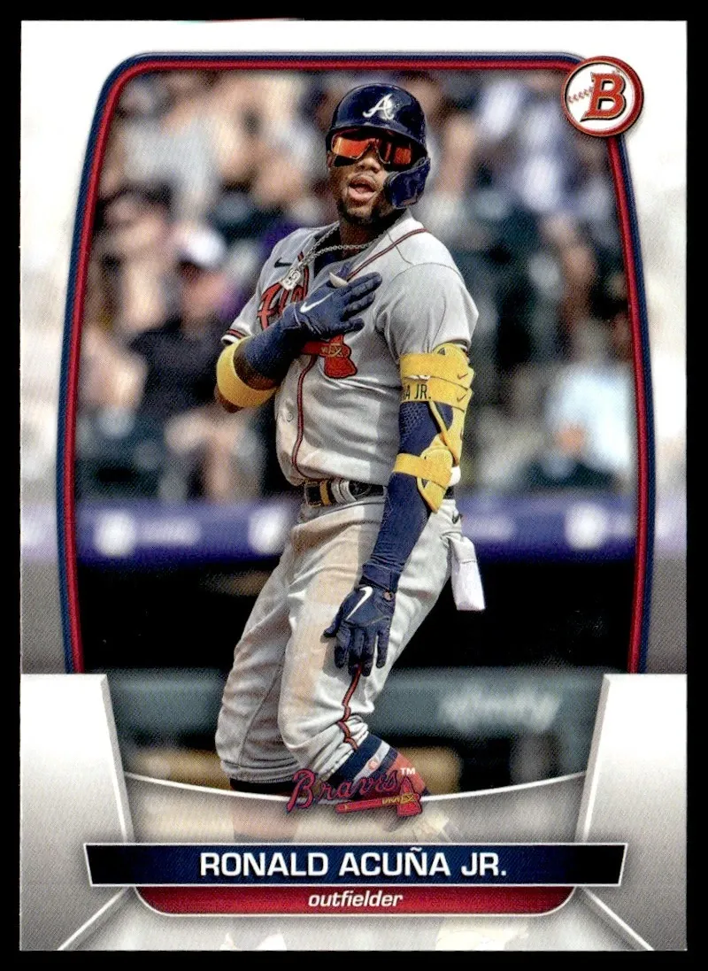 Topps Panini Card Tarjeta Cromo Barajita Ronald Acuña Jr. Bowman 2023