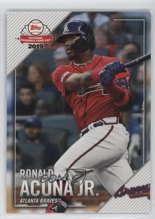Topps Panini Card Tarjeta Cromo Barajita Ronald Acuña Jr. Topps 2019 Edición Limitada National Baseball Trading Card Day