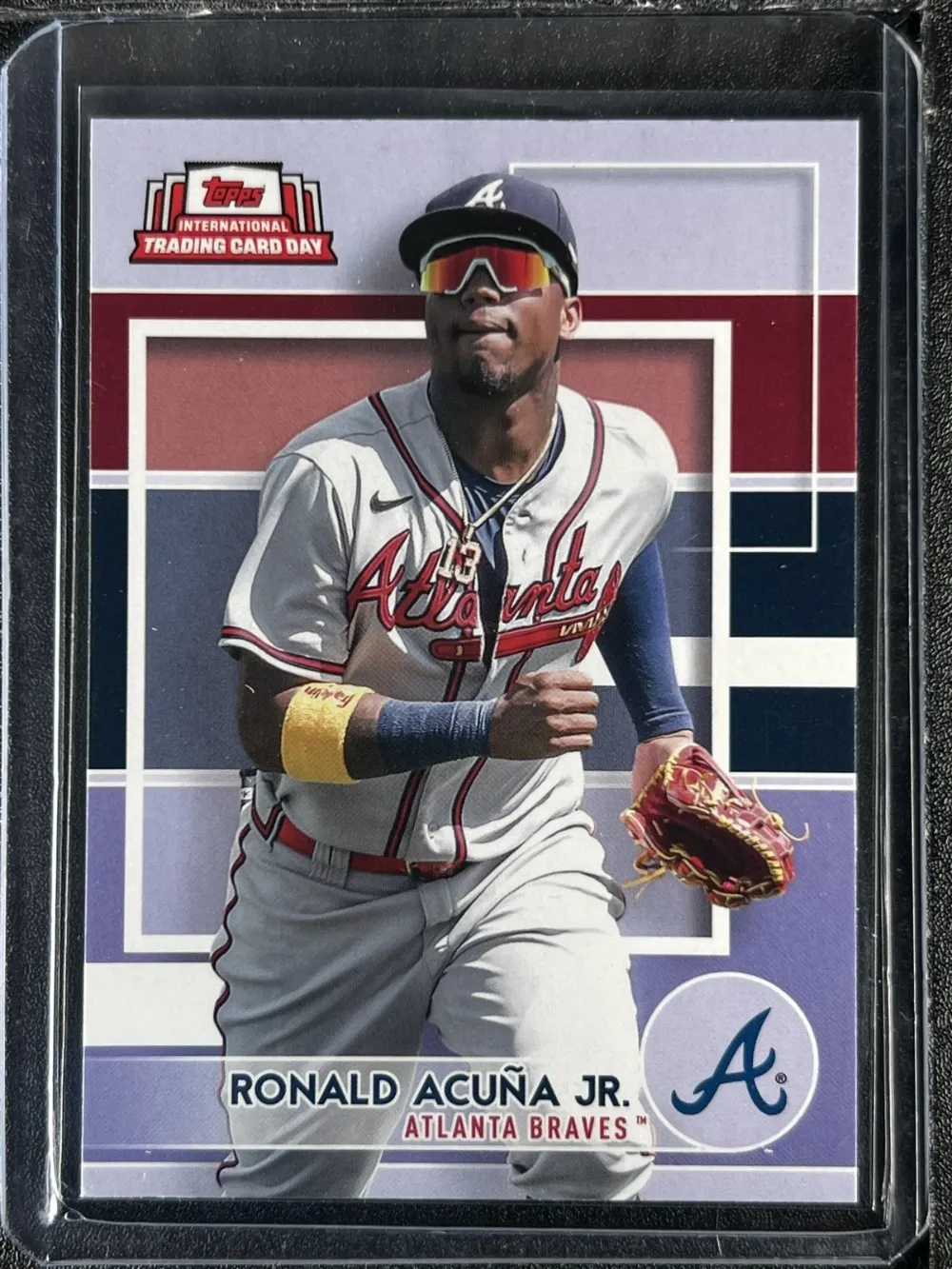 Topps Panini Card Tarjeta Cromo Barajita Ronald Acuña Jr. Topps 2022 edición limitada national baseball trading card day
