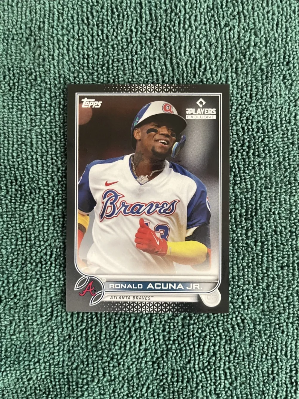 Topps Panini Card Tarjeta Cromo Barajita Ronald Acuña Jr. Topps 2022 X Mlb Players Exclusive (solo Se Consiguió En Stadiums)