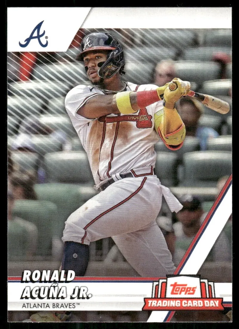 Topps Panini Card Tarjeta Cromo Barajita Ronald Acuña Jr. Topps 2024 Edición Limitada National Baseball Trading Card Day