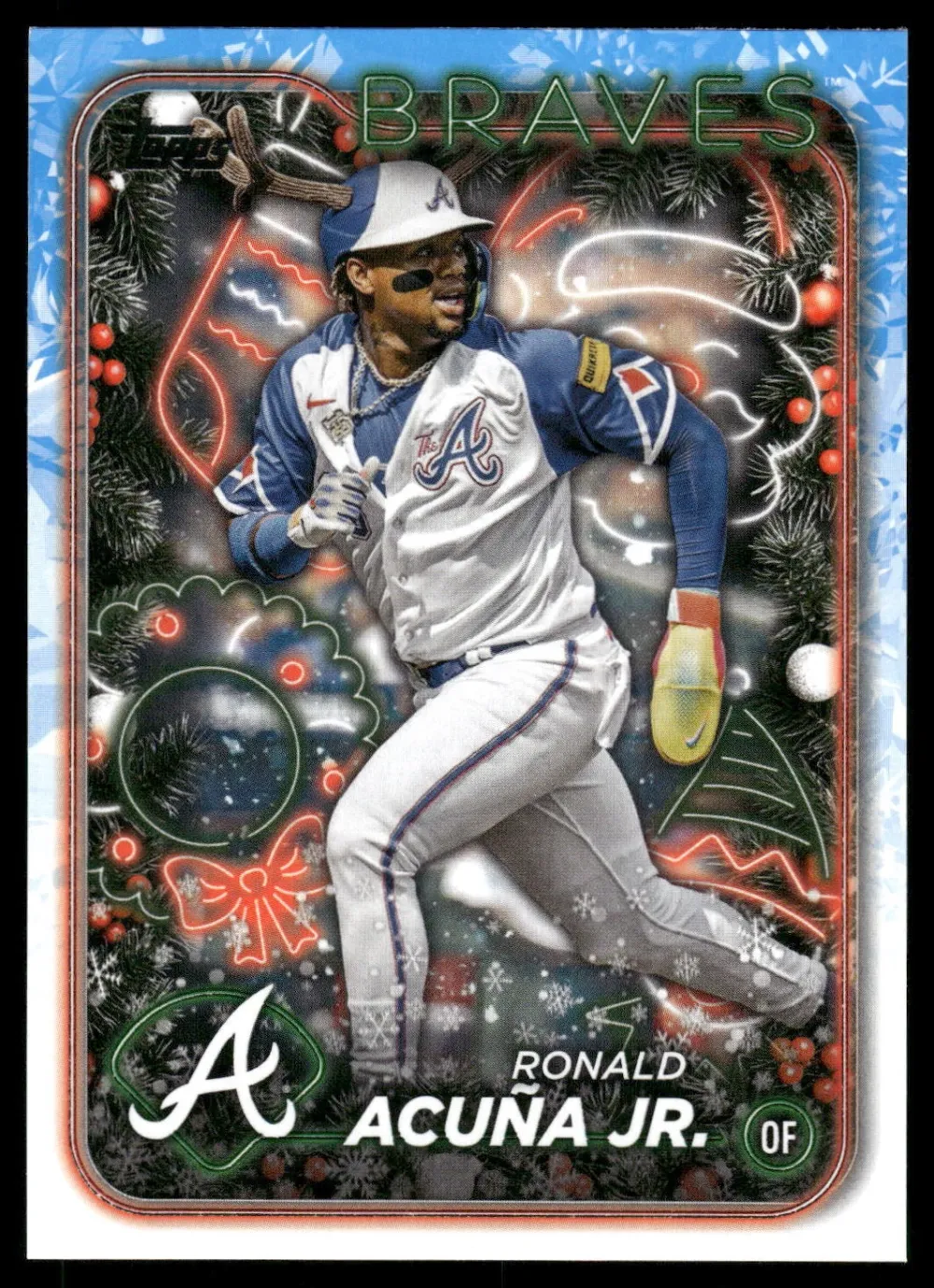 Topps Panini Card Tarjeta Cromo Barajita Ronald Acuña Jr. Topps 2024 Holiday