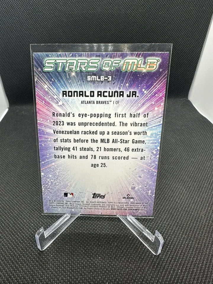 Topps Panini Card Tarjeta Cromo Barajita Ronald Acuña Jr. Topps 2024 Series Stars Of Mlb