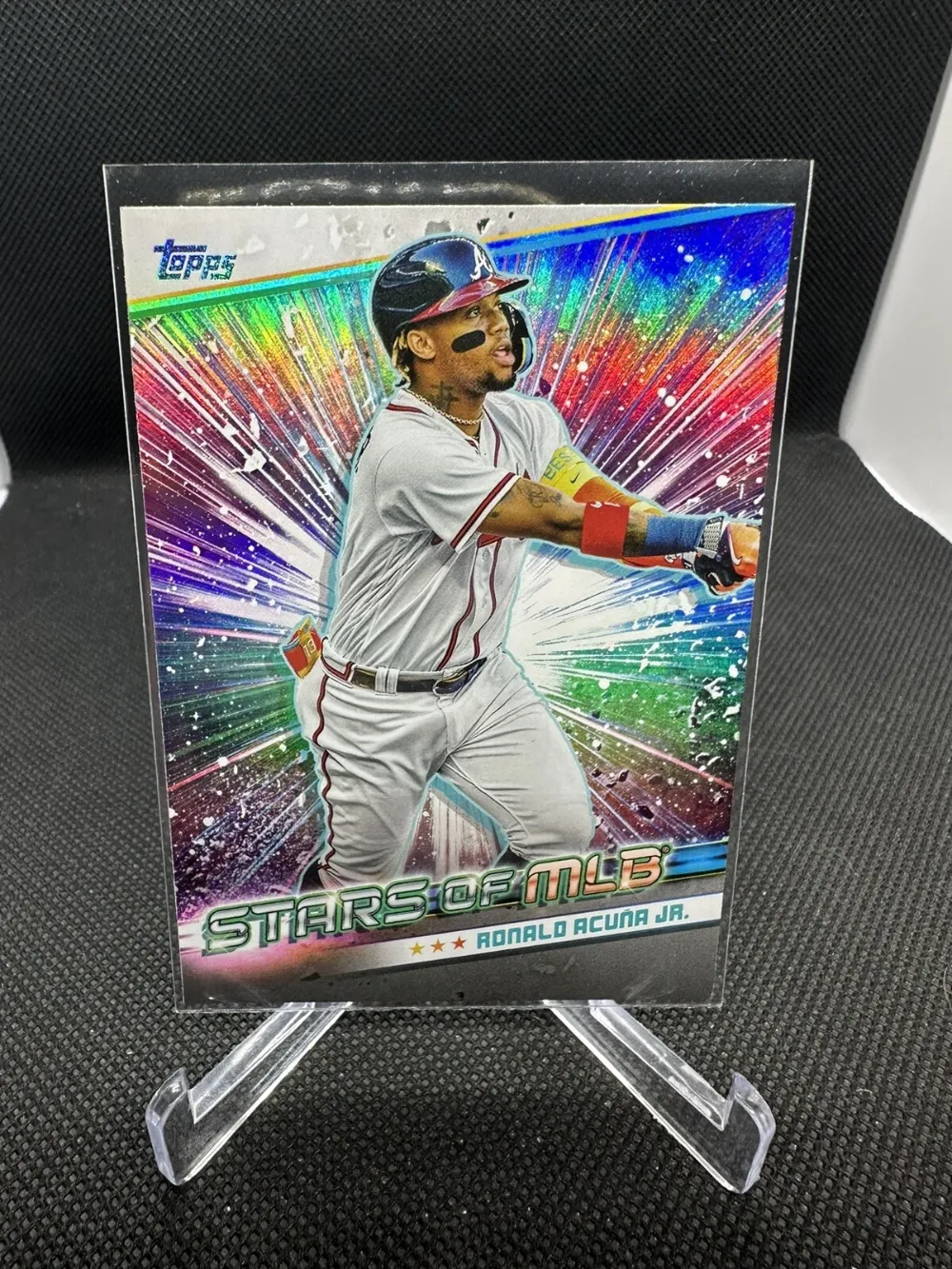 Topps Panini Card Tarjeta Cromo Barajita Ronald Acuña Jr. Topps 2024 Series Stars Of Mlb