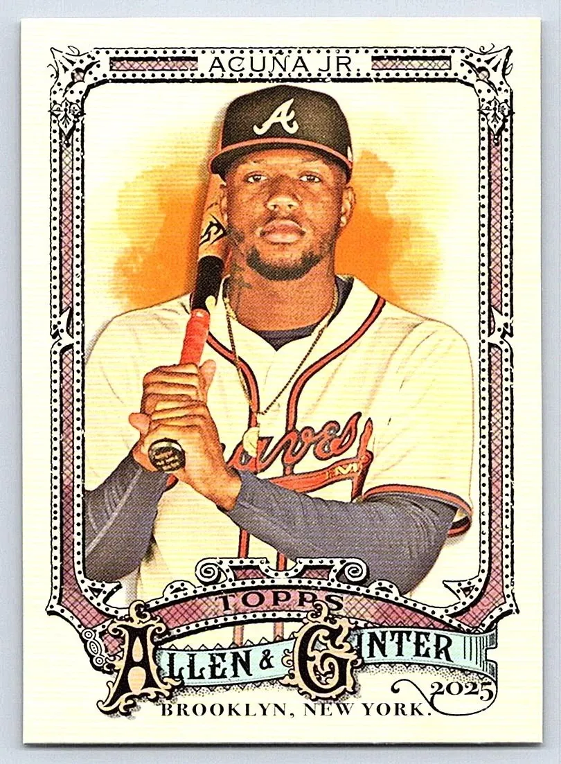 Topps Panini Card Tarjeta Cromo Barajita Ronald Acuña Jr. Topps 2025 Allen &amp; Ginter
