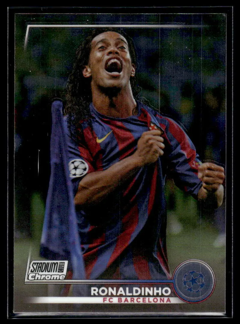 Topps Panini Card Tarjeta Cromo Barajita Ronaldinho Topps 2022-2023 Chrome Stadium Club Uefa Soccer