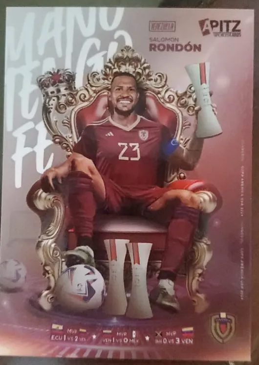 Topps Panini Card Tarjeta Cromo Barajita Salomon Rondon 2024 Apitz Numerada de /18 Ruta al Mundial de Futbol