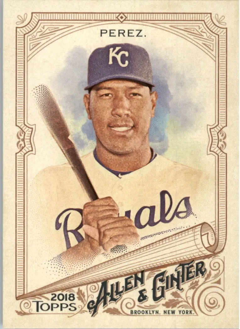Topps Panini Card Tarjeta Cromo Barajita Salvador Perez Topps 2018 Allen And Ginter