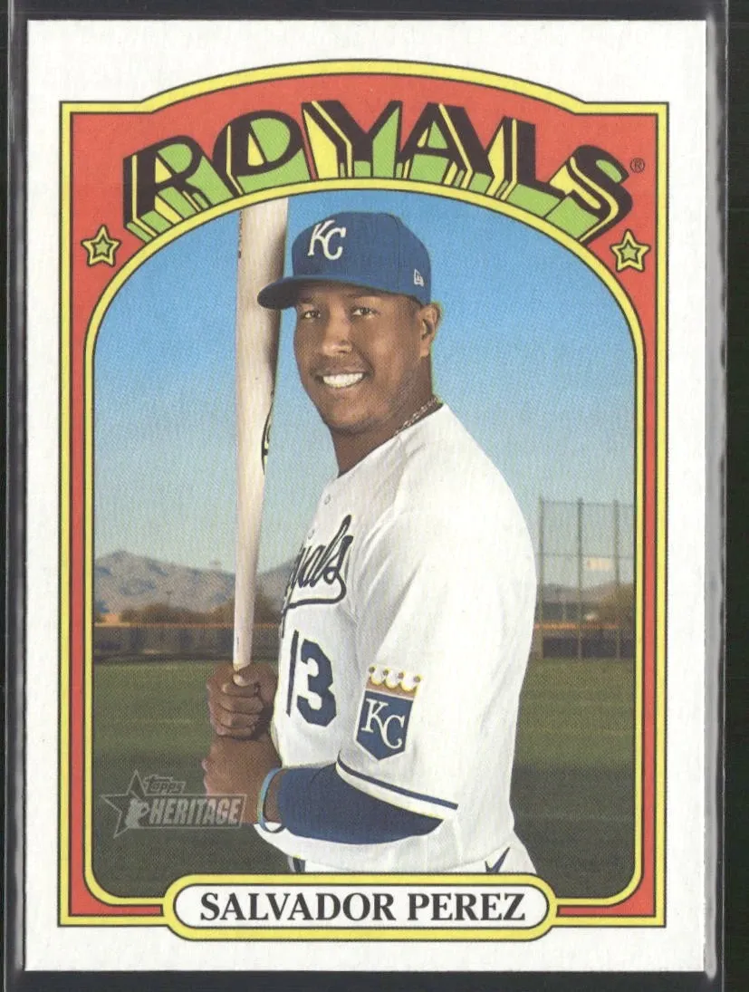 Topps Panini Card Tarjeta Cromo Barajita Salvador Perez Topps 2021 Heritage