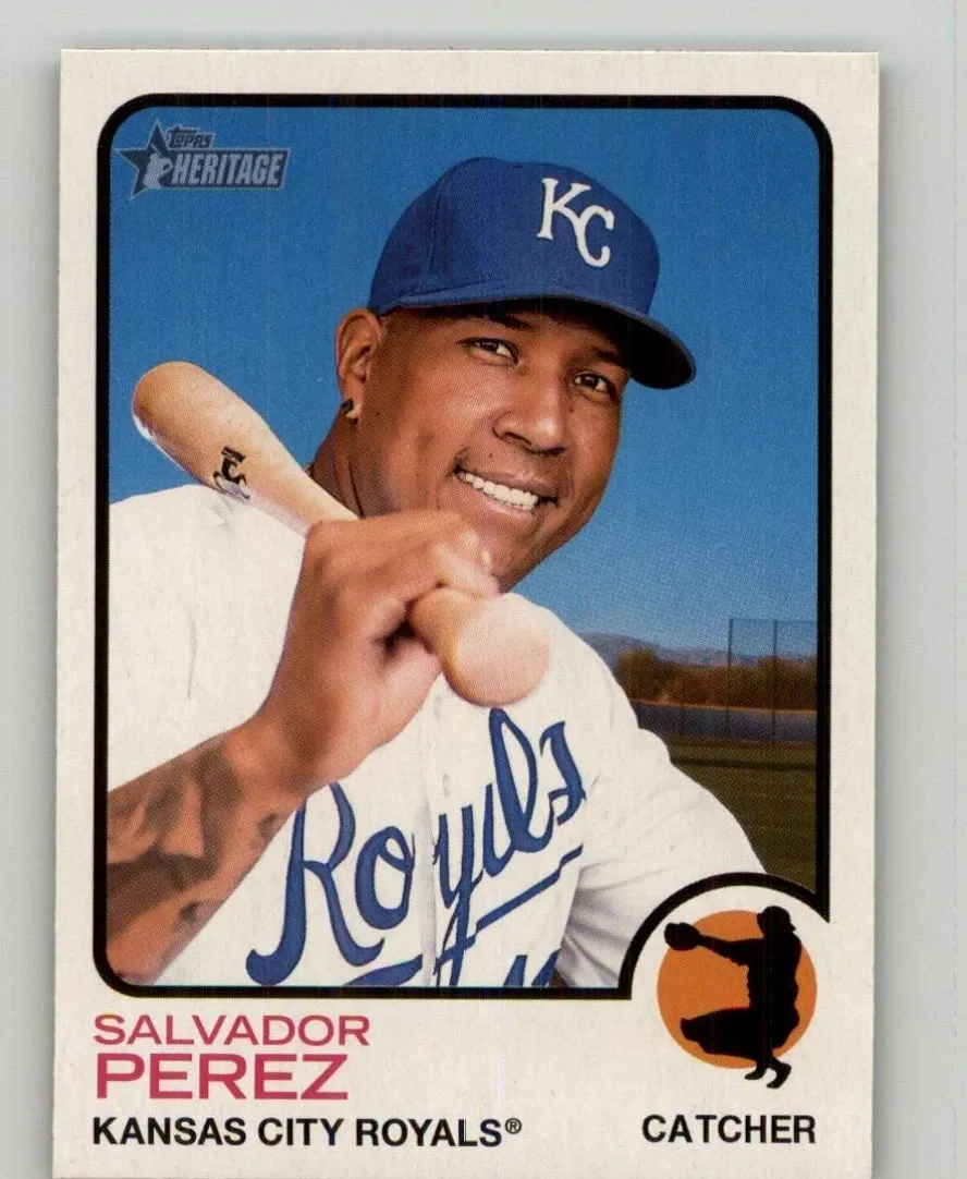 Topps Panini Card Tarjeta Cromo Barajita Salvador Perez Topps 2022 Heritage