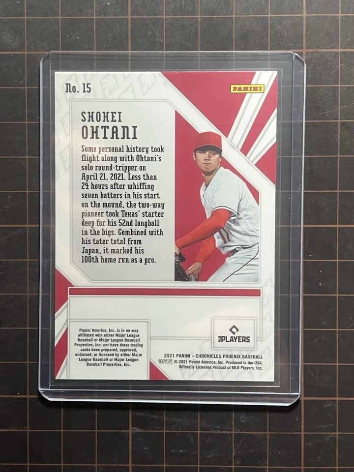 Topps Panini Card Tarjeta Cromo Barajita Shohei Ohtani Panini 2021 Paralela Chronicles Phoenix Pink Pulsar