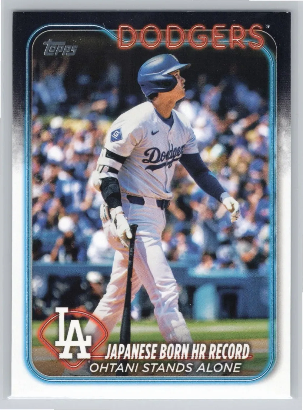 Topps Panini Card Tarjeta Cromo Barajita Shohei Ohtani Topps 2024 Update Japanese Born Hr Record Dodgers