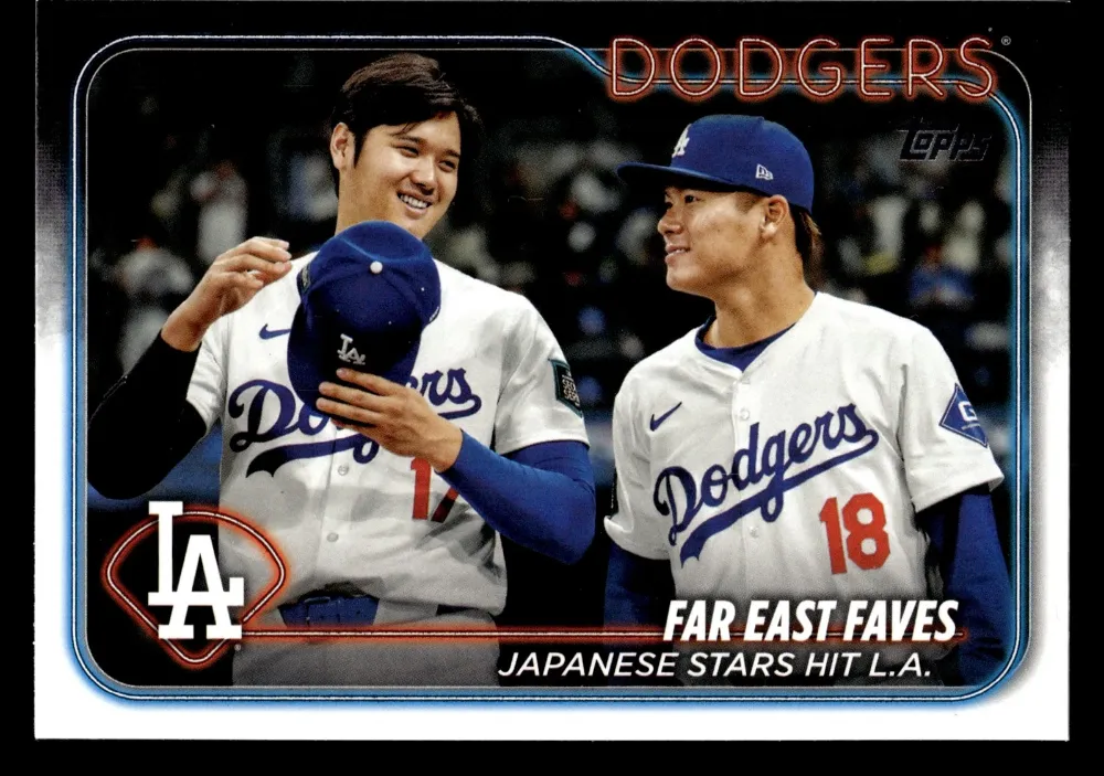 Topps Panini Card Tarjeta Cromo Barajita Shohei Ohtani / Yamamoto Topps 2024 Update Far East Faves