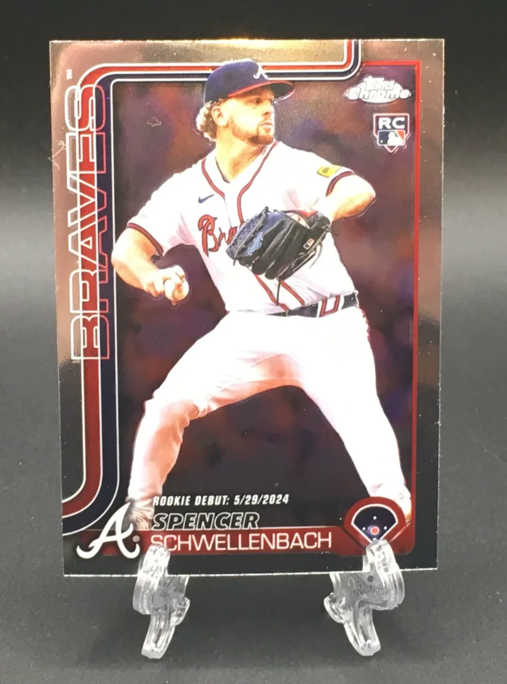 Topps Panini Card Tarjeta Cromo Barajita Spencer Schwellenbach Topps 2025 Chrome Rookie Card RC