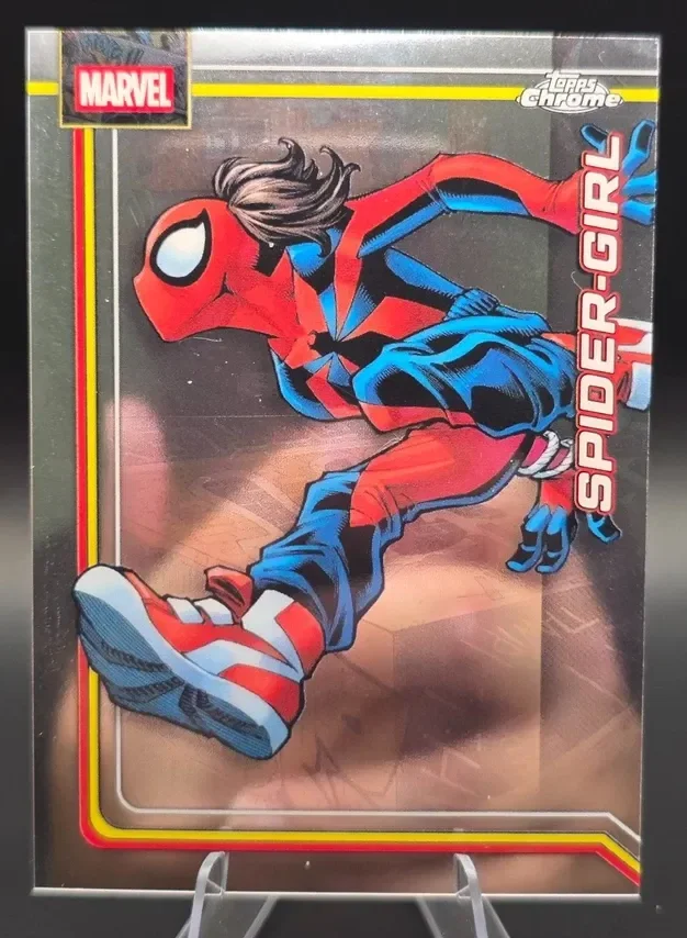 Topps Panini Card Tarjeta Cromo Barajita Spider Girl Topps 2026 Chrome Marvel Comics