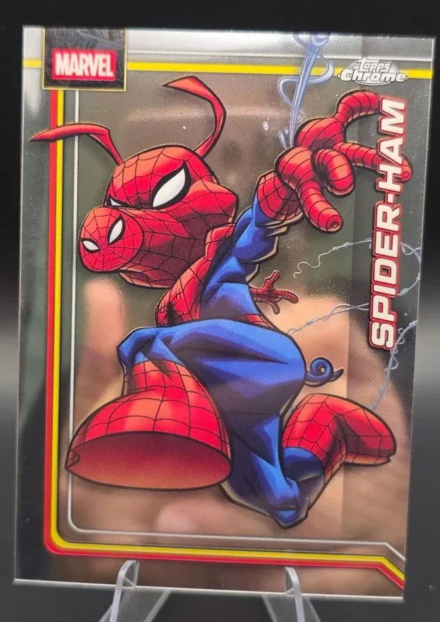 Topps Panini Card Tarjeta Cromo Barajita Spider-ham Topps Chrome Marvel Comics