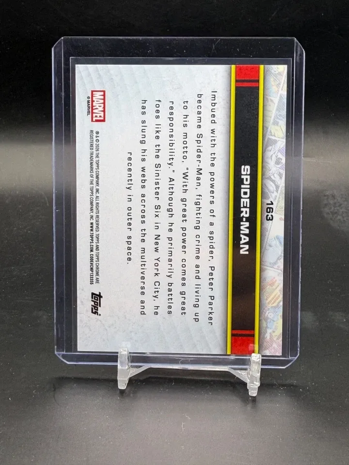Topps Panini Card Tarjeta Cromo Barajita Spider-man Topps 2026 Chrome Marvel Comics