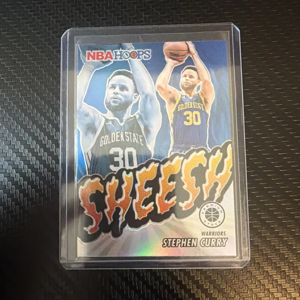 Topps Panini Card Tarjeta Cromo Barajita Stephen Curry Panini 2023-2024 Nba Hoops Premium Sheesh Prizm