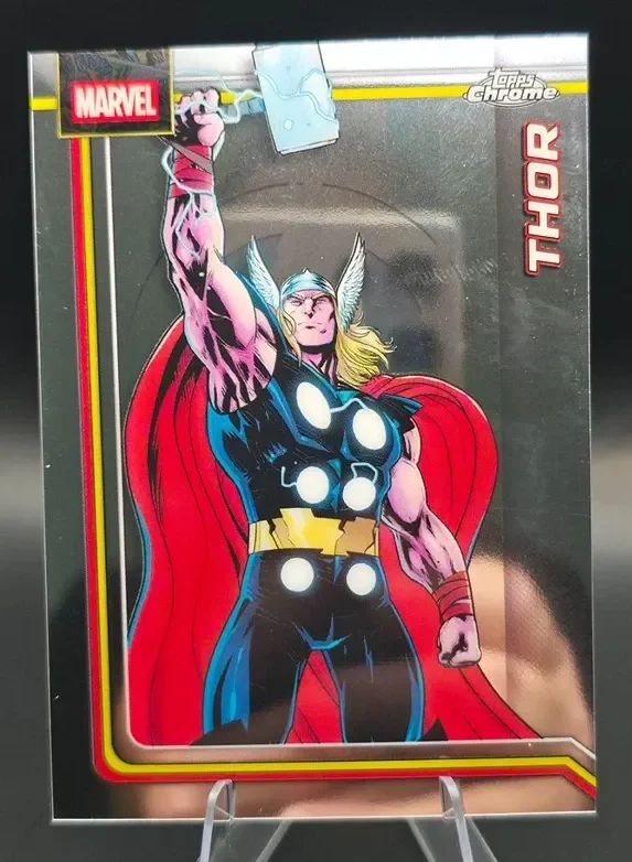 Topps Panini Card Tarjeta Cromo Barajita Thor Topps 2026 Chrome Marvel Comics