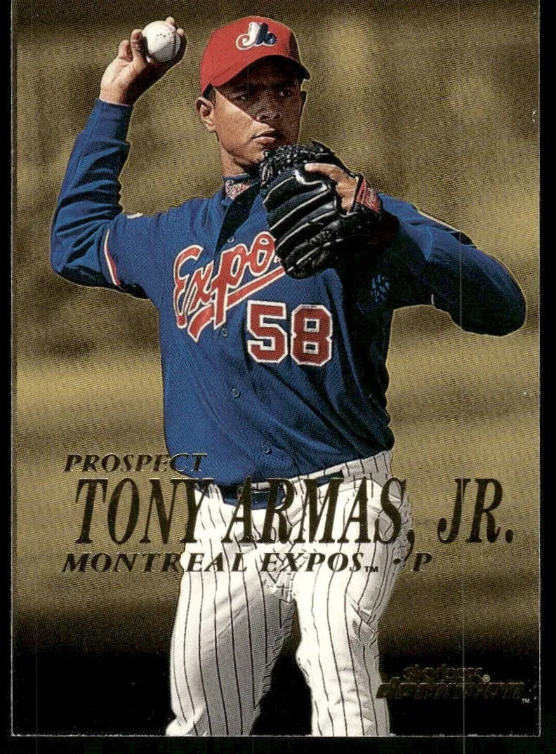 Topps Panini Card Tarjeta Cromo Barajita Tony Armas Jr. Liga Menor Pre Rookiecard RC Skybox 2000 Dominion