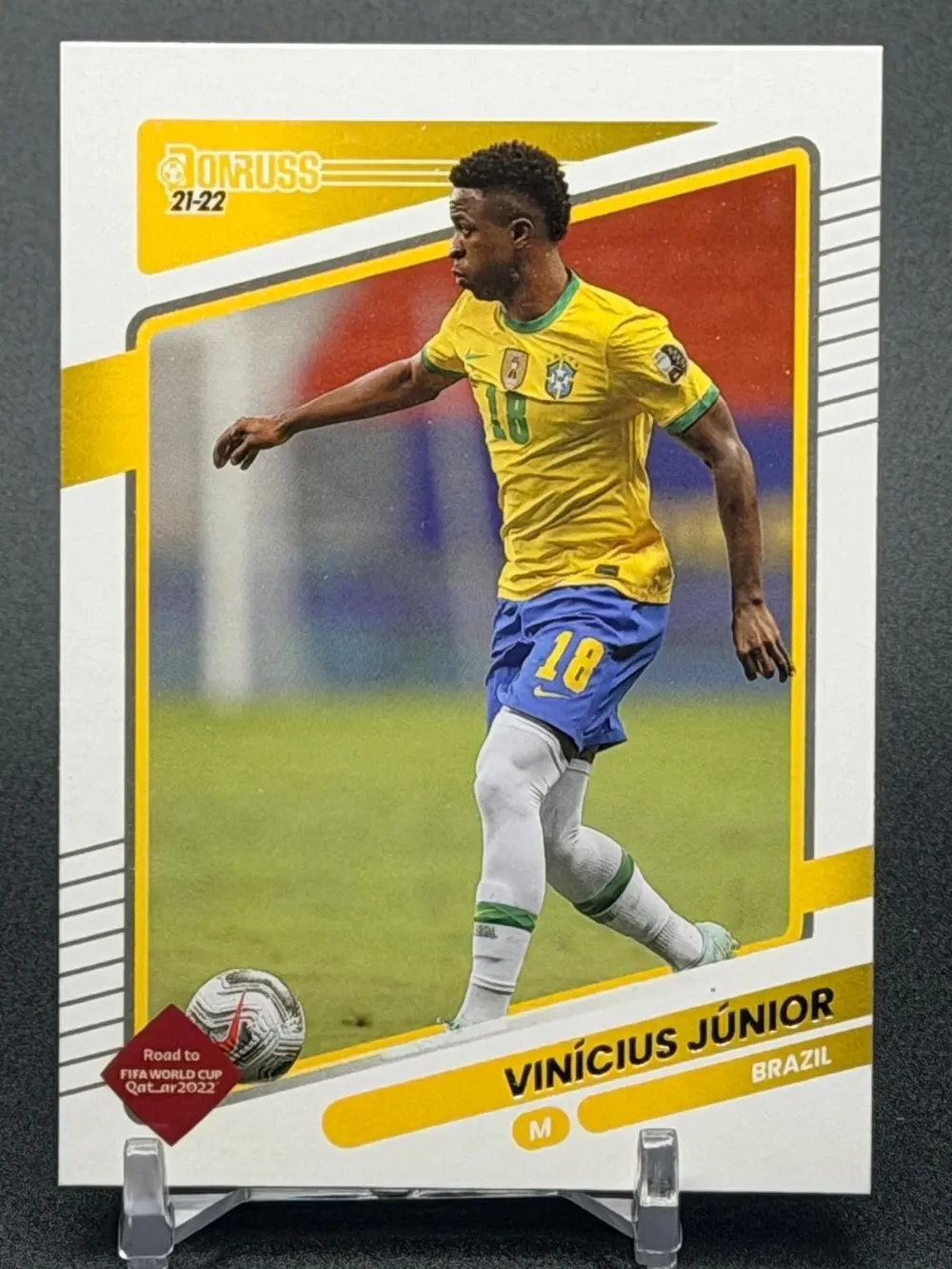 Topps Panini Card Tarjeta Cromo Barajita Vinicius Junior Panini 2021-2022 Donruss Fifa Qatar World Cup