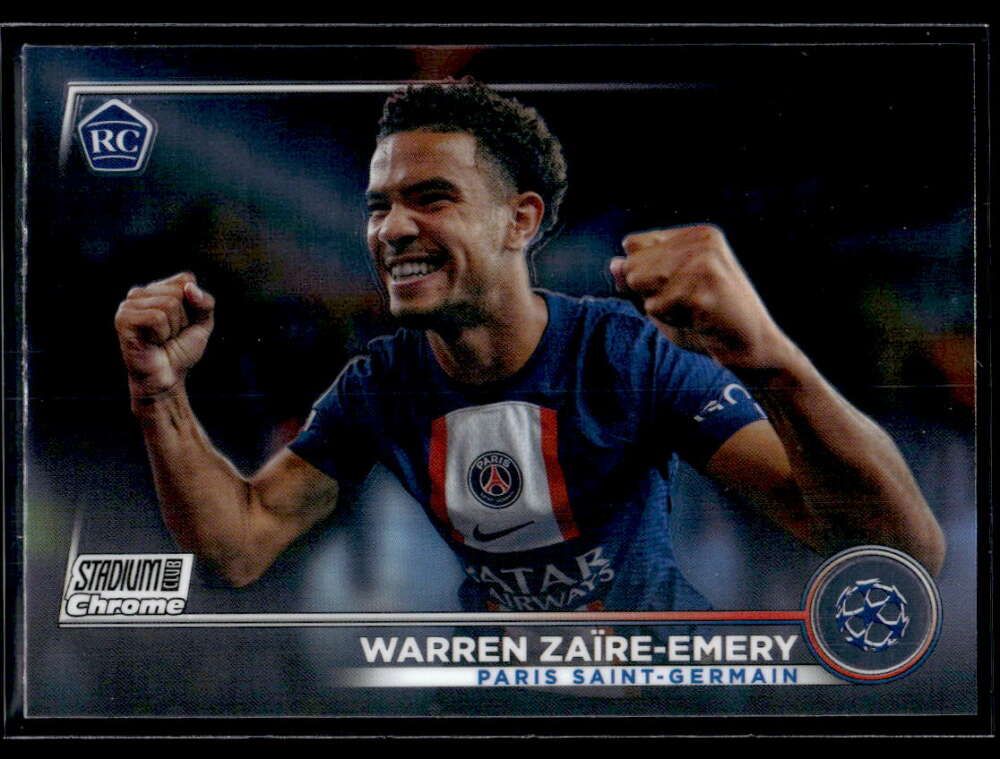 Topps Panini Card Tarjeta Cromo Barajita Warren Zaire-Emery Topps Stadium Club 2022-2023 Cromo Rookie Card RC (Futbol)