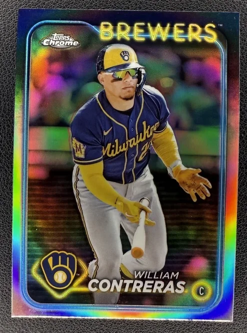 Topps Panini Card Tarjeta Cromo Barajita William Contreras 2024 Topps Chrome